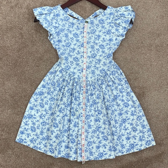 Amy Too! Children's Girls Dress Blue and White Size 7 - Picture 4 of 6